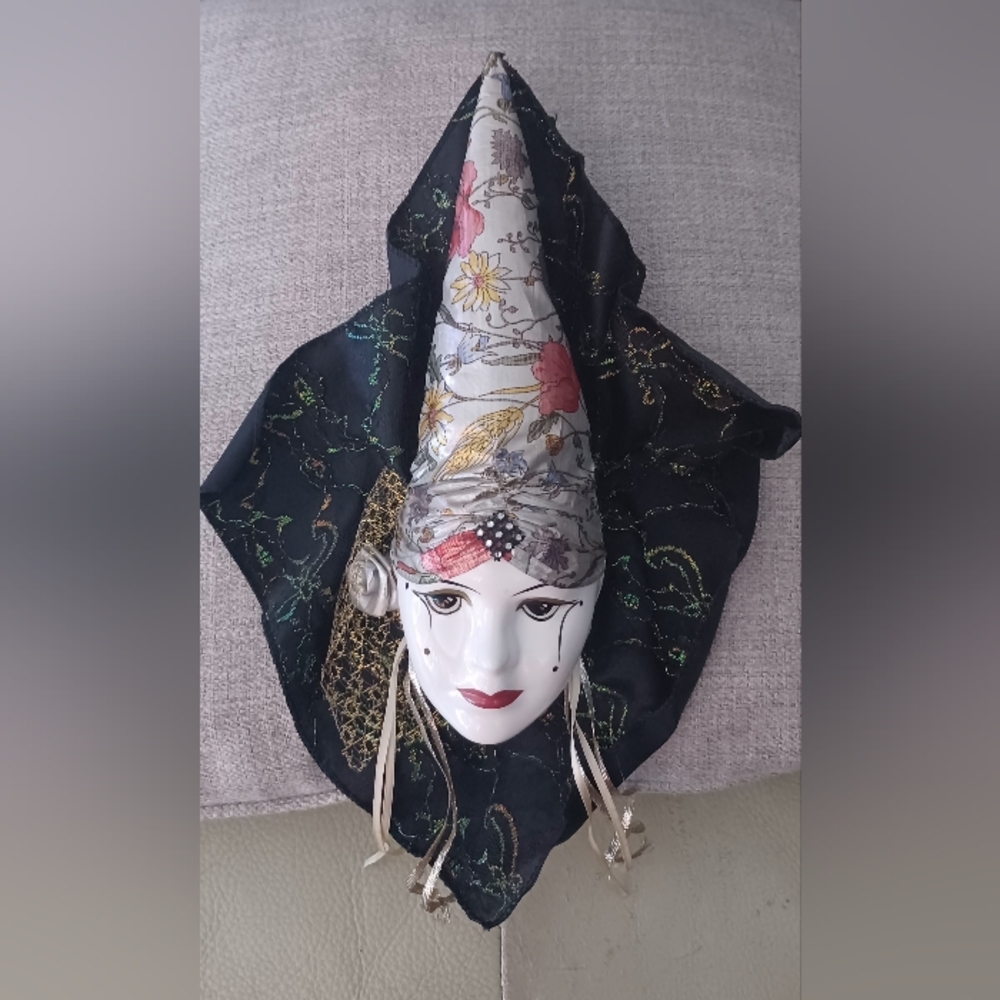 Vintage Carnival Harlequin Wall Mask